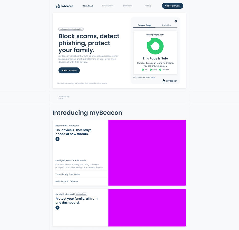 Original Landing Page